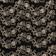 Viscose linnen met ecru geborduurde bloemen