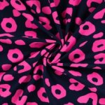 French terry neon luipaardprint
