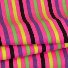 Katoen roze multicolor gestreept