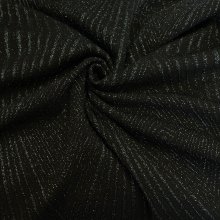 Tricot zwart met metallic patroon