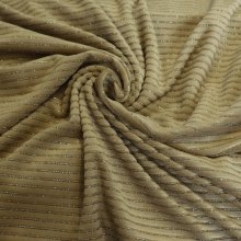 Ribfluweel met glitterdraad beige