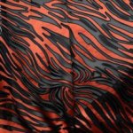 Satijn jacquard rood zebra patroon