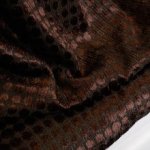 Voile bruin met fluwelen bollen