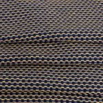 Mantelstof geel blauw zwart