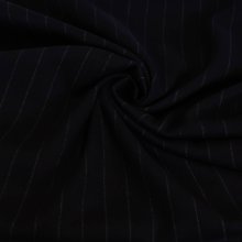 Polyesterviscose gestreept navy blauw