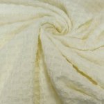 Seersucker effen gebroken wit