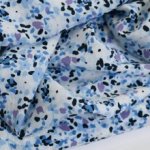 Voile blauwe print