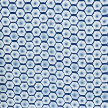 Viscose met blauwe print