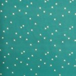 Tricot donker turquoise met print