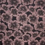 jacquard met bloem in glansdraad