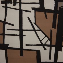 Tricot met grote abstracte print