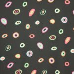 polyester met ovalen motiefjes