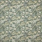 Katoen groen bloemen motief