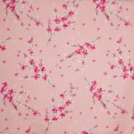 Katoen stretch roze bloesem