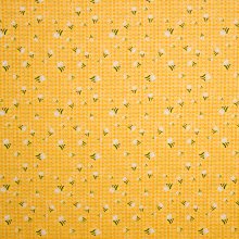 Gele katoen met bijtjes motief
