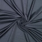 Geweven stof zwart met blauwe glitter strepen
