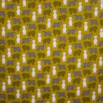 Mosterdgeel katoen flanel POPPY Big Bear