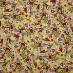 Gele italiaanse crêpe met bloemenmotief