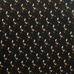 Zwarte stretch polyester met kleine cirkels