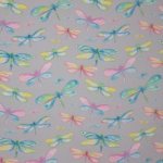 Lichtgrijze sofshell met libellen