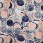 Viscose mengeling met abstract bollen motief uit 'My Image Special lente/zomer 2019'