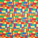 Tricot met legoblokjes motief