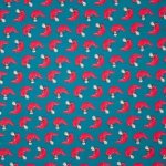 Petrol tricot met rode vogelbekdieren
