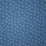 Blauwe katoen met ovaal motiefje met witte spikkeltjes van 'La Maison Victor'