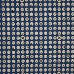 Blauwe katoentricot met smiley