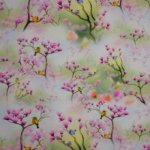 Tricot met magnoliabomen en vogels