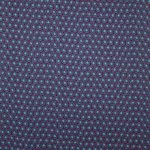 Fijne polyester met bollen motief in paars en blauw