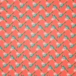 Oranje tricot met vogel motief