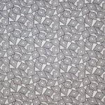 Witte microfiber polyester met zwart ruiten motief