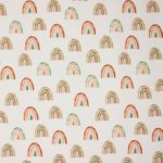 Ecru tricot met regenboog motief