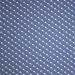 Blauwe french terry met bloemen motief