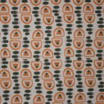 Grijze gemeleerde tricot met abstract motief 'Orangella' van 'Lillestoff'