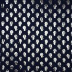 Donkerblauwe tricot met leeuw motief in gouden foil