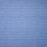 Blauwe tricot met lichtblauwe streepjes 'Crayon' van 'Cherry Picking'