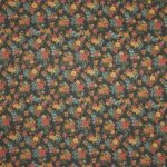 Zwarte viscose met bloemenmotief