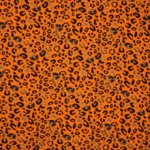 Oranje sweaterstof met panterprint van 'Poppy'