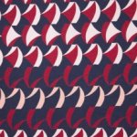 Jacquard met abstract motief van 'Milliblu's'