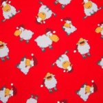 Rode tricot met schapen motief