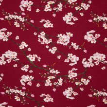 Bordeaux modal tricot met bloesems