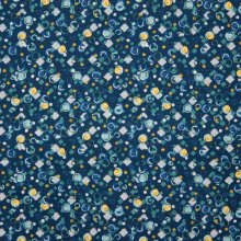 Blauwe punta di roma met abstract motief