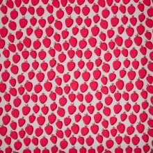 Witte french terry met aardbeien en glitter van Poppy