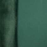 Groene sweaterstof met aan de achterkant een pelsje