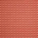 Oranje viscose crêpe met geometrisch motief van Stitched by you