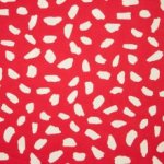 Rode polyester satijn met witte vlekken van stitched by you