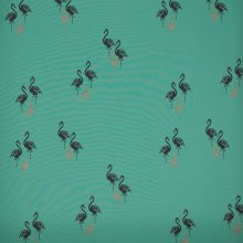 Munt katoentricot met flamingo's