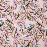 Lila viscose met bloemen van Fibre Mood